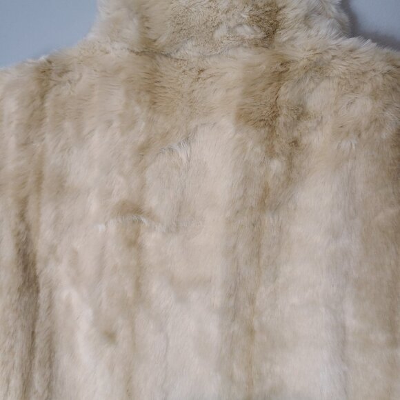 Kristen Blake Vest Womens‎ Large Beige Faux Fur Lined Reversible Cozy Luxury - Picture 4 of 12